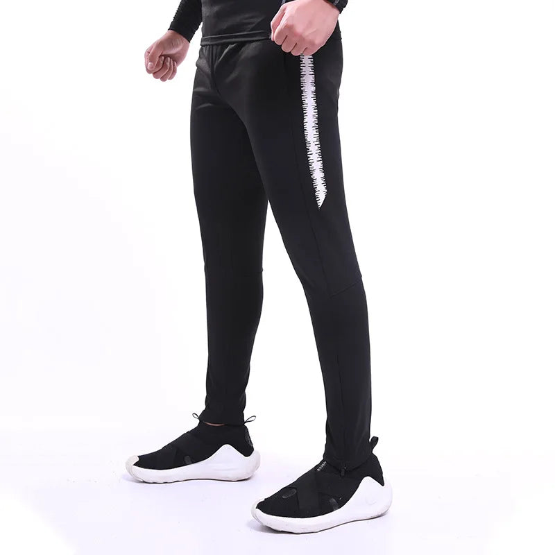 Mens Sports Running Soccer Training Pants Breathable Quick-dry Fitness Cycling Hiking Trousers Football Long Pants