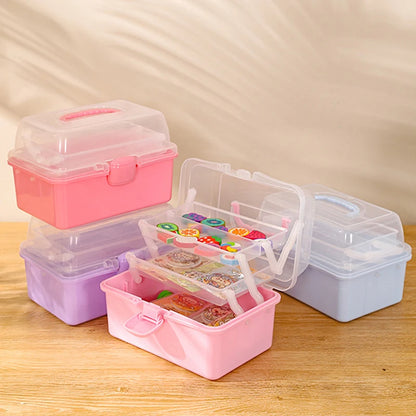 Children's Hair Accessories Storage Box Head Rope Hairpin Card Pen Sundries Stationery Box Cute Girl Jewelry Box