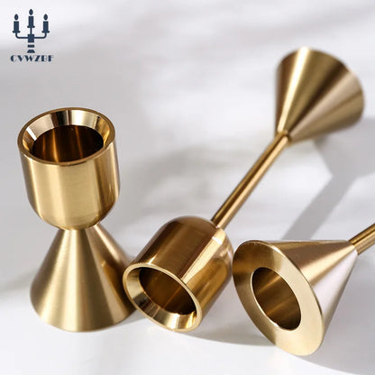 European Candle Holders Metal Candlestick Wedding Table Romantic Decoration Christmas New Year Bar Party Home Decor Accessories