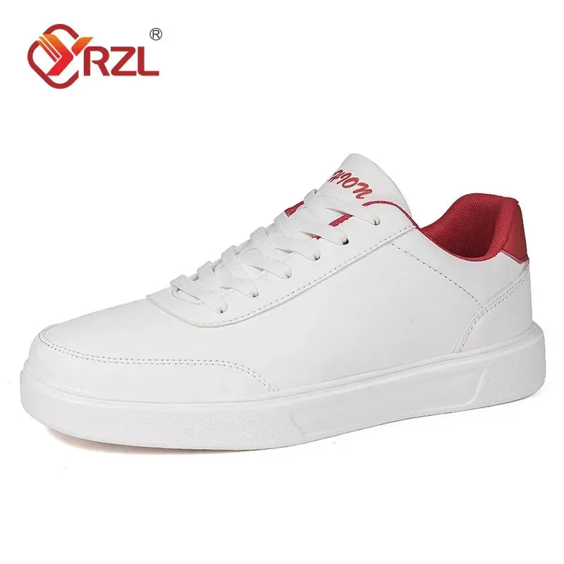 YRZL White Shoes Men Couple Casual Skateboard Shoes Comfortable Sneakers Lightweight Walking Women Tenis Shoes Plus Size 36-46