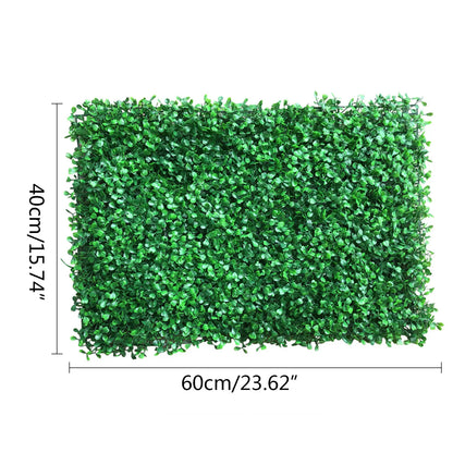 12pcs 40*60cm Artificial Hedge Screen Wall Privacy Fence  Artificial Plant Leaf Wall Garden Decoration