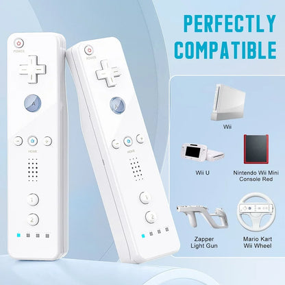 2 in 1 For Nintendo Wii Controller Set Optional Motion Plus Joystick Wireless Remote Gamepad with Silicone Case Video Game