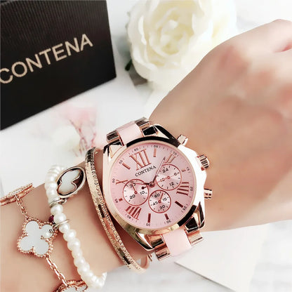 New Creative Watch Women Watches Luxury Rose Gold Quartz Ladies Watches Stainless Steel Bracelets Wristwatches Reloj Mujer