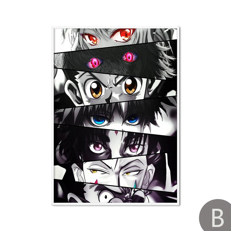 1pc Anime Eye Art Print Poster Abstract Canvas Interior Painting Gamer Kids Bedroom Decorative Wall Picture Modern Living Room