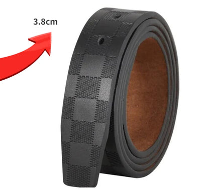 New Luxury Belts for Men High Quality Male Strap Genuine Leather Waistband Ceinture Homme,No Buckle 3.8cm 3.3cm