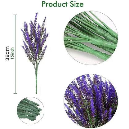 Provence Lavender Plastic Artificial Flowers False Plants Wedding Home Outdoor Garden Decoration Table Decoration