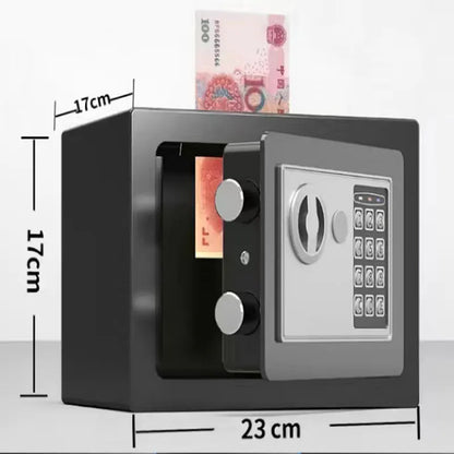 Digital Safe Box Small Household Mini Steel Safes Money Bank Safety Security Box Keep Cash Jewelry Or Document Securely With Key