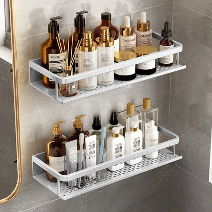 Bathroom Shelf 30/40/50 cm Kitchen Wall Shelf Shower Holder Storage Rack Towel Bar Robe Bathroom Accessorie