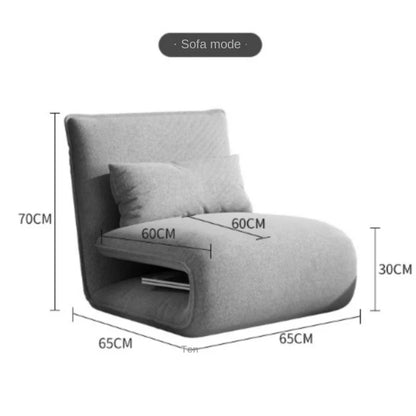 X&D Folding Portable Sofa Bed Lounge Chair Balcony Home Foldable Chair Leisure Lazy Chair Backrest Bedroom Lazy Lounge Sofa Bed