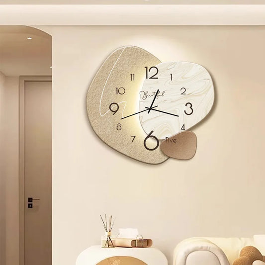 Stylish Simple and Modern Decorative Clock Wall Clock Living Room Luxury Shi Ying Table Hanging Restaurant Home Looks Good