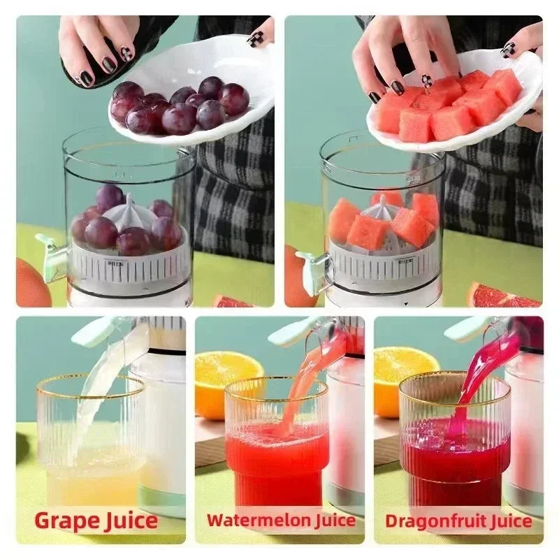 Portable Electric Juicer Electric Juicer Orange Juice Squeezer Fruit Juicer Household Orange Lemon Blender USB Charging Kitchen