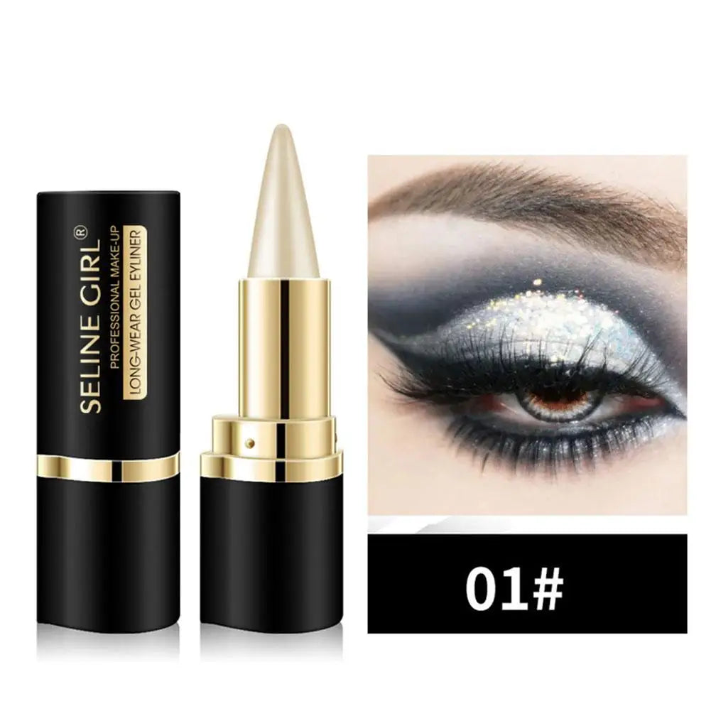 1PCS Portable Eyeliner Cream Black Eye Liner Pen Natural Waterproof Eyes Tattoo Eyeliner Professional Lasting Eyes Makeup