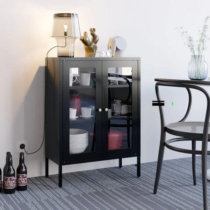 Dining Side Cupboard Wine Cabinet Small Size Narrow Storage Kitchen Living Room Side Wrought Iron Kitchen Sideboard Cabinet