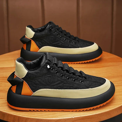 Sneakers Shoes Men Vulcanized Tennis Sports PU Slip-On Mix Color Good Quality Skateboarding Walking Shoes Casual Shoe For Male