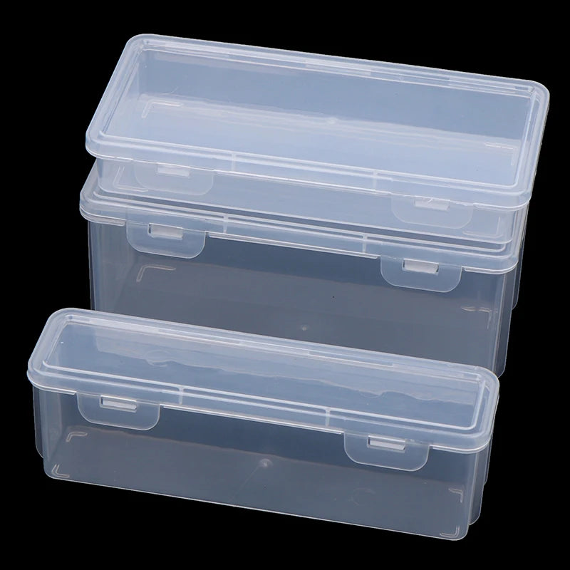 Transparent Large Capacity Plastic Pencil Box Stackable Translucent Clear Pen Box Storage Organizer Box Home Office Supplies