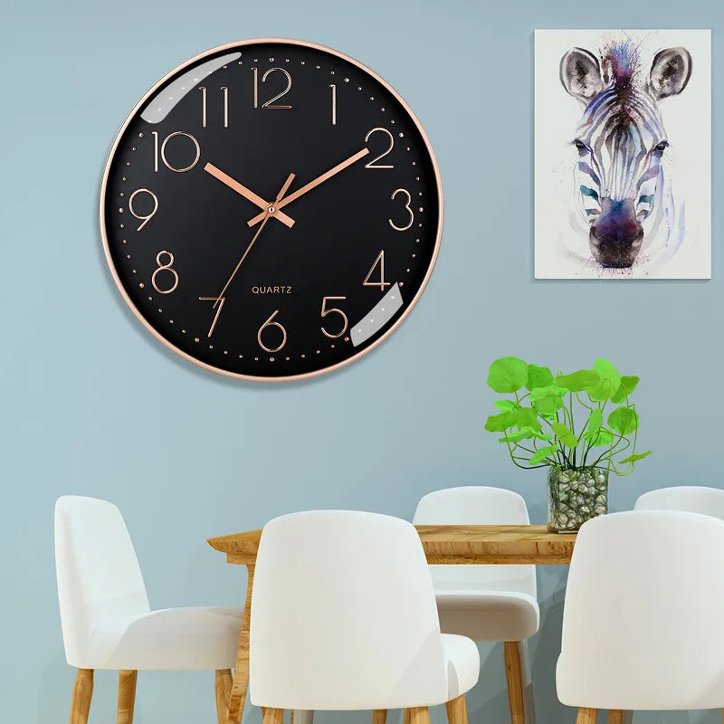 8 Inch Wall Clock Silent Non-Ticking Decorative Clock for School Office Classroom Bedroom Kitchen Living Room Decor