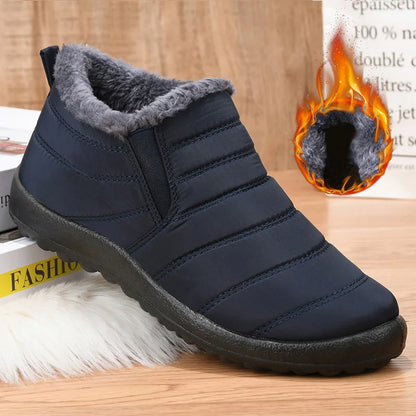 Boots Men Snow Outdoor Mens Fur Shoes Men's Winter Boots Hiking Ankle Boots Waterproof Men Shoes Work Shoes Footwear