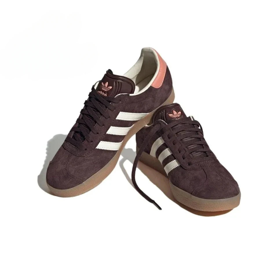 Adidas Gazelle Brown Men's and Women's Lightweight Non-slip Wear Comfort Retro Casual Versatile Fashionable Sports Board Shoes