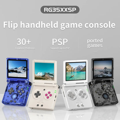 RG35XXSP Fold Handheld Game Consoles 3.5 Inch 640*480 IPS Screen 3300mAh Linux System HDMI-TV Output Retro Video Game Player