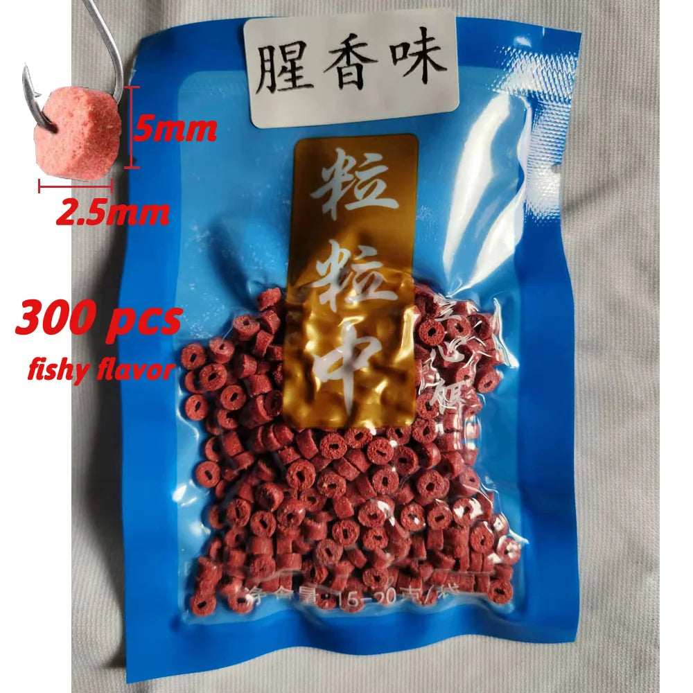 Fishing Feed Attractant Hollow Granular Lure Nutrition Food Fishy Flavor Scent Pesca Carp Atomization Fiber Bite Hook Soft Bait