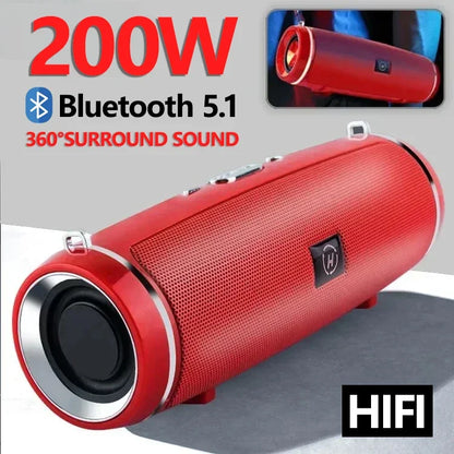 Portable Bluetooth Speakers Mini Wireless High Fidelity Surround Sound Subwoofer Outdoor Waterproof Camping Party Loudspeaker