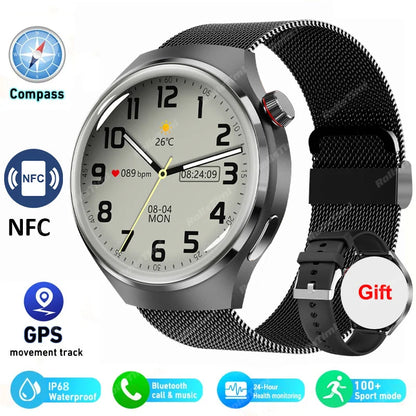 2024 New Smart Watch Heart rate Health Monitor Bluetooth Call NFC GPS Tracker IP68 Waterproof  SmartWatch Men For HUAWEI GT4 Pro