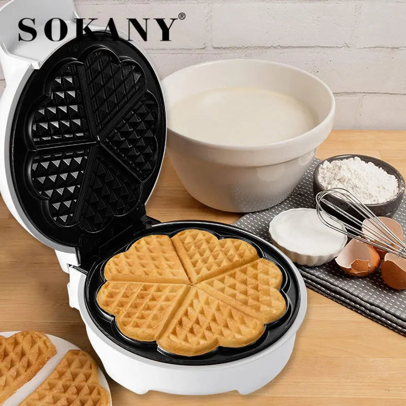 Waffle Maker – 5 Slice Heart Shaped Non-Stick Electric Belgian Waffle Maker,waffle Makineleri,Waffle Iron,1000W