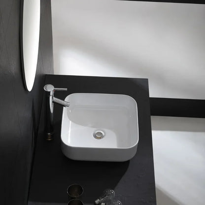 Bathroom Countertop Basin Balcony Washbasin Ceramic Hand Wash Sinks White Art Basin Square Bathroom Sinks Washbasin Bathroom