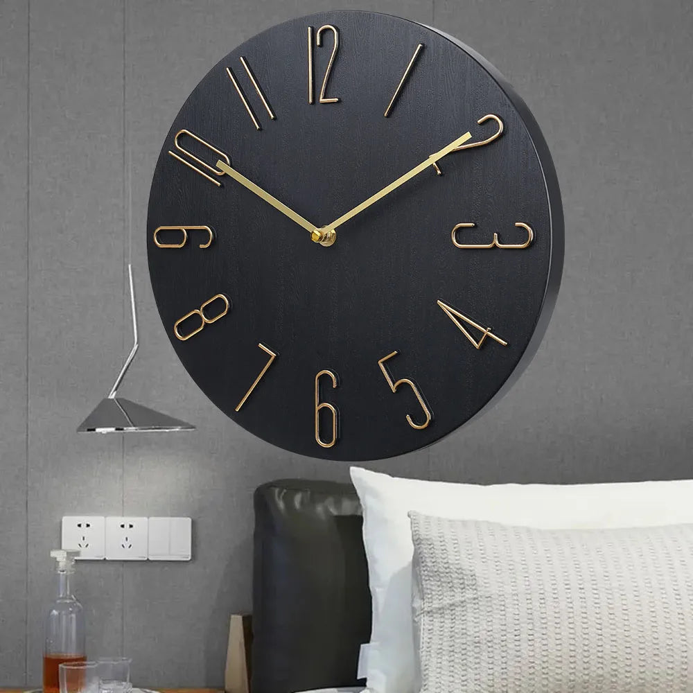 Wall clock living room household hanging fashion clock light luxury modern simple creative hanging wall ultra-quiet minimalist