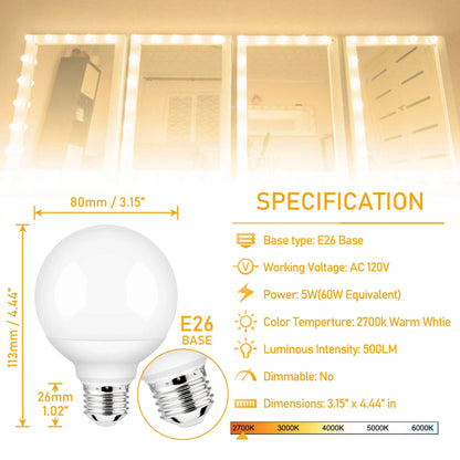 30W 20W 15W E27 LED Bulb 220-240V G80 G95 G120 Energy Saving Global Light Lampada Ampoule led Light led Lamp Vanity Light Bulbs