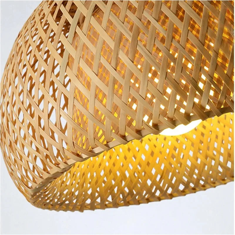 IRALAN chandelier Lampshades Made by bamboo hand-woven branch Bulb Not Included natural rattan Decoration Home For Room