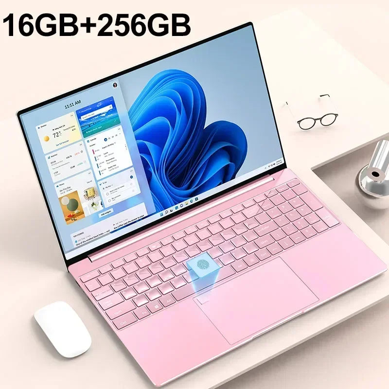 Portable 15.6" Laptop 32GB Ram DDR4 2TB SSD Windows 11 Notebook Pc Gamer Intel N5095 Office Computer with Backlit Fingerprint