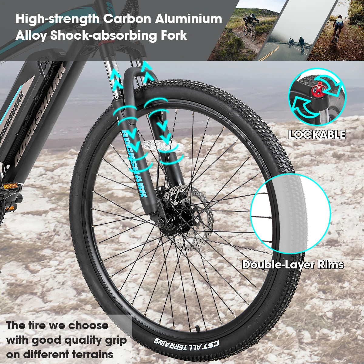 Hiland 29 Inch Electric Bike, Aluminum 21-Speed Electric Mountain Bike, 250W Disc Brake Adult E-Bike with 36V 10.4Ah Battery