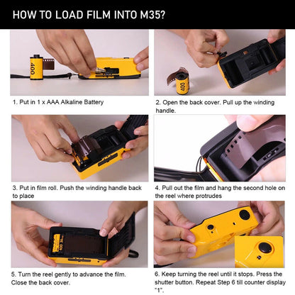 Kodak M35 Film Camera Non-Disposable Retro Film Machine Manual Replaceable Reusable Film Camera With Flash Function