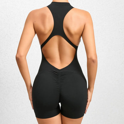 Short Sports Jumpsuit Sleeveless Gym Set Women Yoga Clothes Rompers Workout One-piece Suit Female Outdoor Recreation Bodysuits