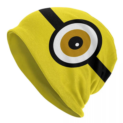 Despicable Me Skullies Beanies Caps Minion Style Eyes Thin Hat Autumn Spring Bonnet Hats Men Women's Street Ski Cap