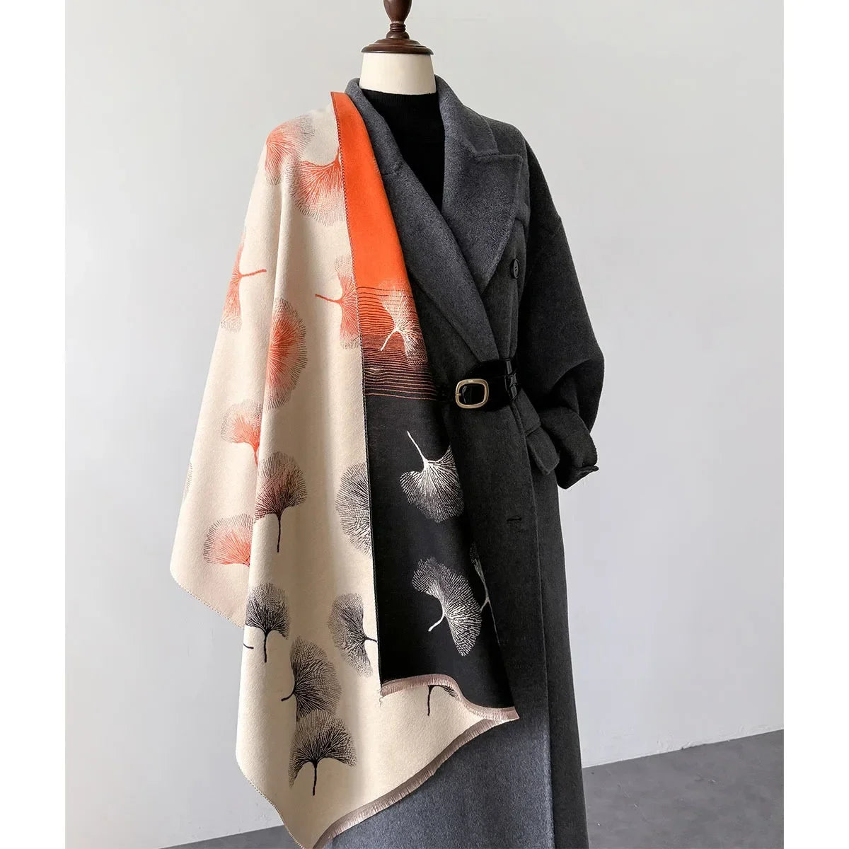 Winter Warm Cashmere Scarf for Women Luxury Pashmina Blanket Thick Shawl Wrap Neckerchief Fashion Bufanda Echarpe Poncho 2024