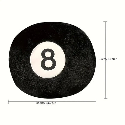 1pc Black 8 Billiard Pillow Plush Toy Black Pillow Cushion Sofa CushionTatami Cushion For Halloween Decor Christmas Gift