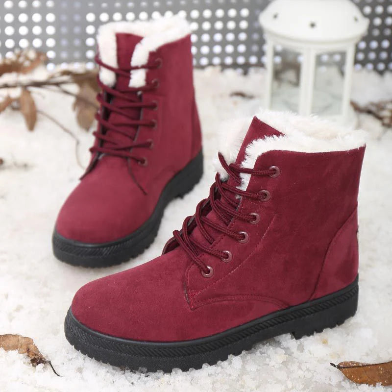 Women Boots Snow Plush Women Shoes Platform Boots For Women Fashion Keep Warm Women's Boots Flat New Botas Mujer Winter Shoes