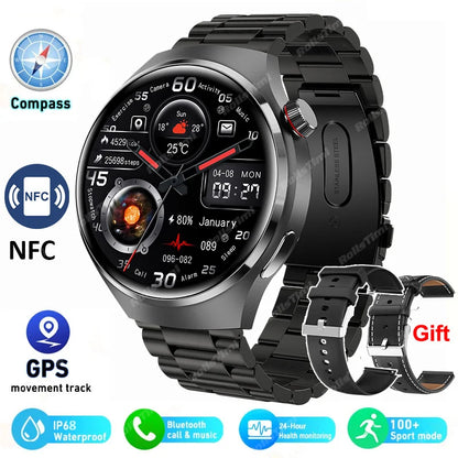 2024 New Smart Watch Heart rate Health Monitor Bluetooth Call NFC GPS Tracker IP68 Waterproof  SmartWatch Men For HUAWEI GT4 Pro