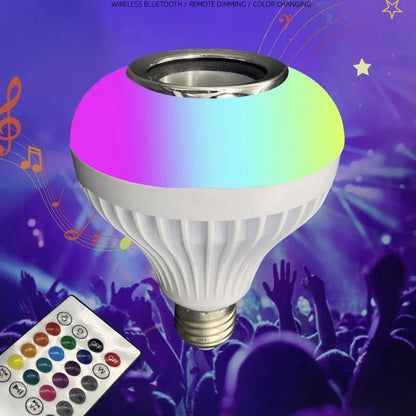 LED Bluetooth music light bulb RGB Colorful Color Change Wireless remote control Bulbs With speaker  intelligent bulb