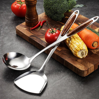 Stainless Steel Cooking Tool Set Frying Shovel Rice Soup Spoon Colander Meat Fork Non Stick Kitchenware Kitchen Accessories