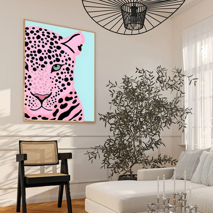 Wild Leopard Tiger Vase Flower Rainbow Girl Power Poster Kraft Paper Prints Home Room Cafe Bar Art Wall Decor Aesthetic Painting