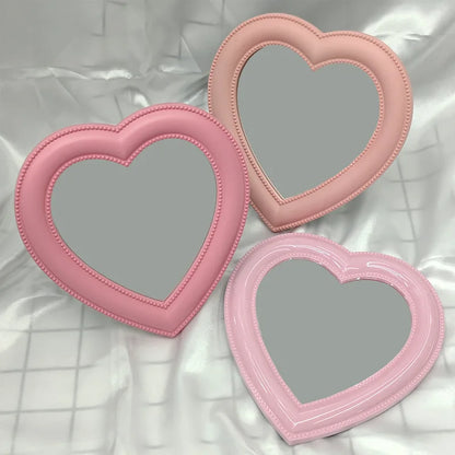 Love Mirror Tabletop Makeup Mirror Dual Wall Hanging Dressing Mirror Cute Heart