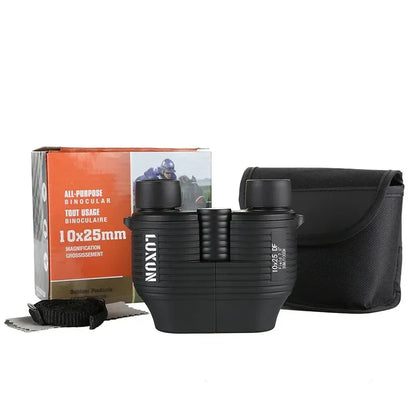 LUXUN 10X25 Auto Focus Binoculars  Portable HD Telescope for Outdoor Tourism Hunting