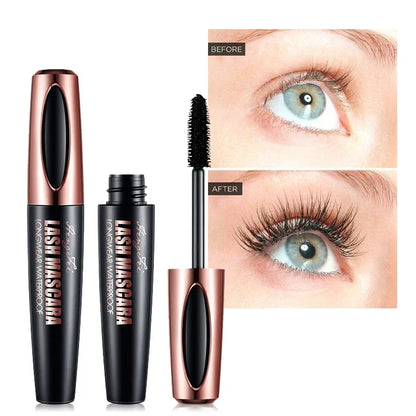 1 Piece 4D Silk Fiber Lash Curling Mascara Waterproof Mascara for Eyelash Extension Black Thick Eye Lashes Makeup Cosmetic