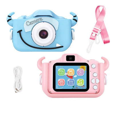 Cute Cartoon Childrens Camera 20MP Dual Lens HD 1080P Kids Digital Camera Toys Camera Birthday Gift