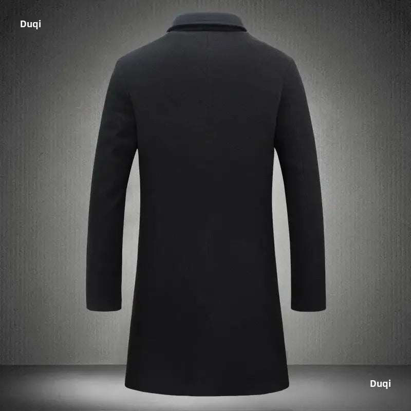 Woolenovercoat2022 New Men's Korean Style Slim Fit Medium-length Trench Coat Factory Wholesale Woolen Material Jacket