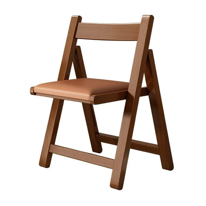 X&D Chair Simple Solid Wood Folding Chair Dining Chair Small House Simple Foldable Back Chair Outdoor Home Portable Relax Chair