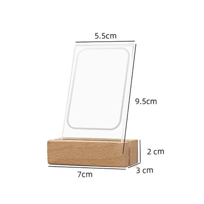 3 in 1 Photo Frame Instant Camera Acrylic LED Light 3 inch Picture Holder Photo Table for Fujifilm/Polaroid Desktop Decor